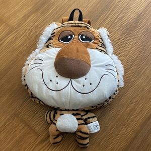 Fiesta Happy Kritters 18" Big Tiger Head Kids Plush Stuffed Animal Backpack